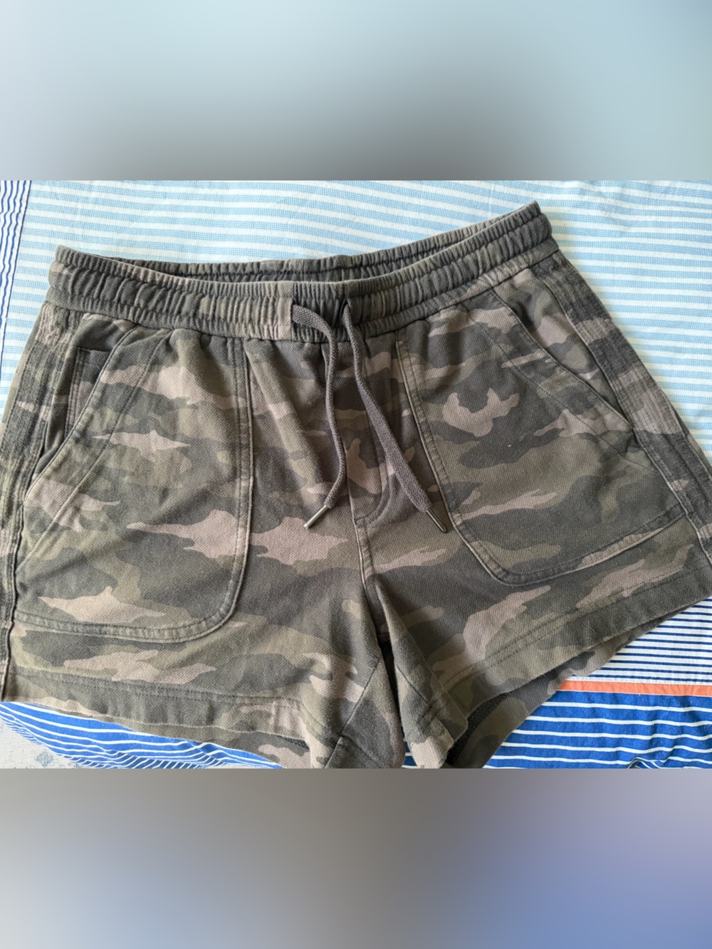 Athleta Farallon Olive Camo Athletic Shorts